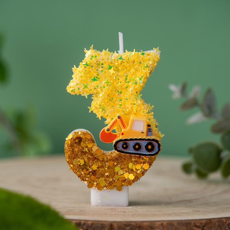 Creative Excavator Birthday Candles - Perfect for Cakes and Parties