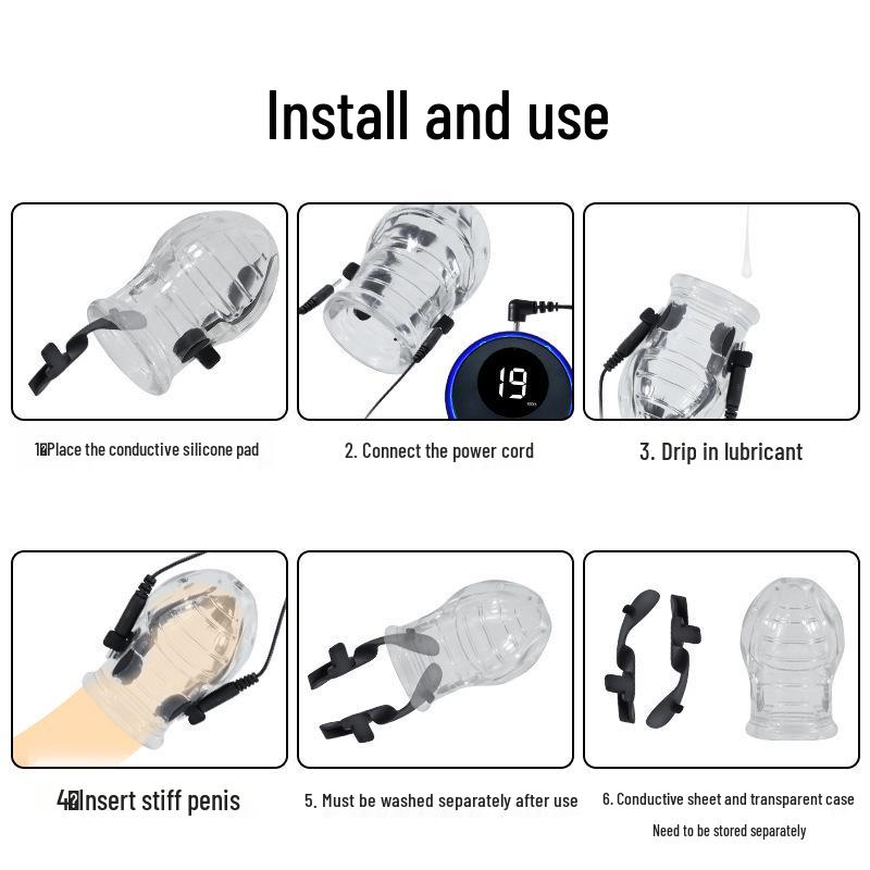 Men's Remote Control Desensitizing Electric Shock Trainer for Endurance and Self-Pleasure