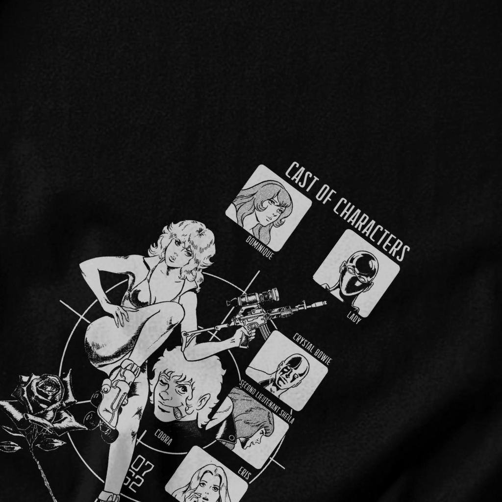 Men T Shirt Space Adventure Cobra Manga Idea Y2K Graphic Oneck Unisex Clothes T Shirts