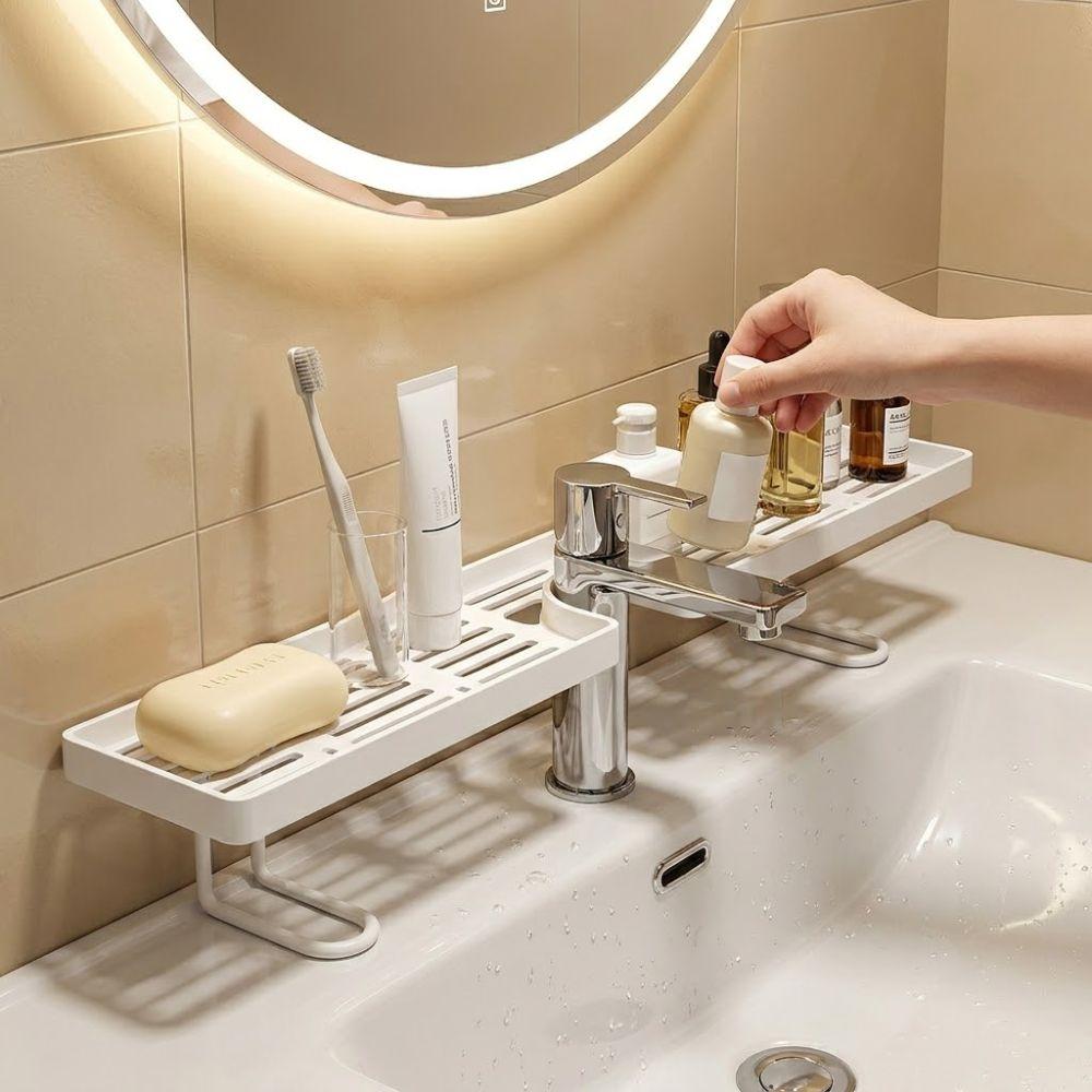 Universal Bathroom Storage Rack Mesh Iron Art Kitchen Drainage Holder Non-punching Water Drainage Counter Organizer Shower