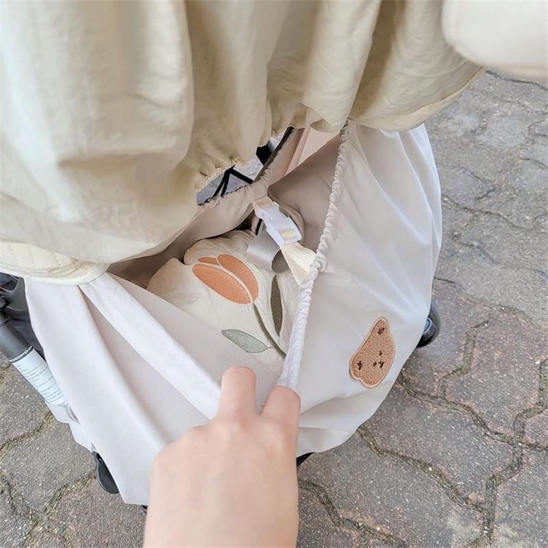 Ins Baby Stroller Detachable Storage Bag - Waterproof Accessory for Bottles, Diapers, and More
