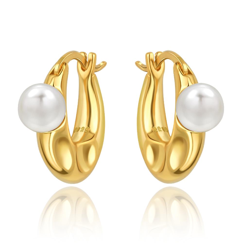 Luxurious copper Color Fashion Round Ball Hoop Earrings Rose Gold & Gold Zircon Slap Piercing Ear Buckles for Women Fine Zircon