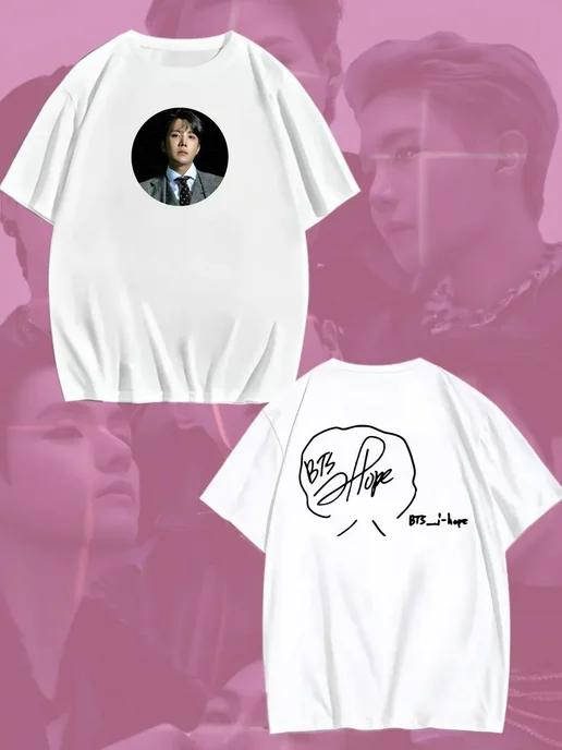 Oversized T-shirt with BTS print 4XL