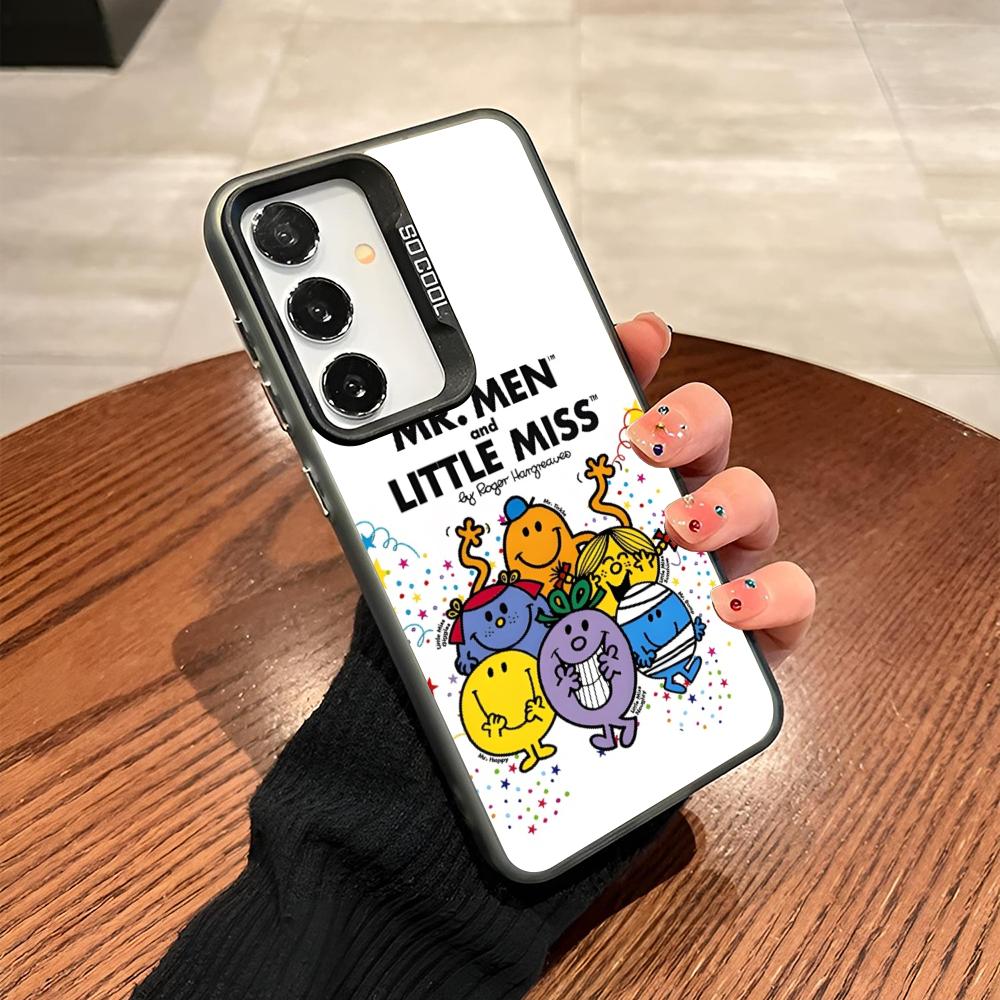 Mr Men L-little Miss Phone Case For Samsung Galaxy S25 S24 S23 S22 S21 S20 Note20 Ultra Plus Fe colored silver Cover