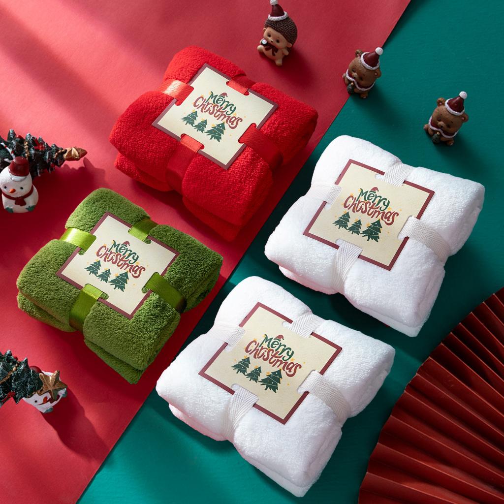 3 Bucăți Prosop de Crăciun Prosop de Față Suvenir Cadou de Crăciun Prosop Cadou Creativ Material din Bumbac Pur Moale și Foarte Absorbent Foarte Potrivit pentru