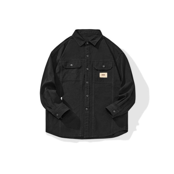 Spring New American Retro Work Shirt Jacket Men's New Loose Long-sleeved Shirt