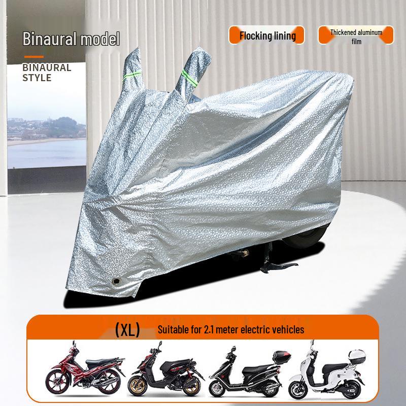 Universal Rainproof Car & Motorcycle Cover - Thick, Dustproof, Sunscreen Protection for Electric Cars