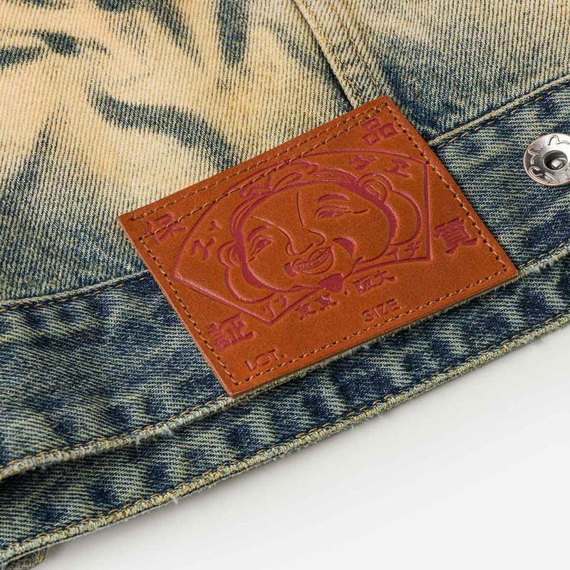 Evisu Giacca di jeans con motivo gabbiano Primavera 2026 Giacca da uomo 2ESHTM6DJ1003RXDN