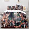 Japanese-Style Bedding Set Ukiyo-e Theme Comforter Cover Sea Wave Red Sun Pattern Decor Duvet Cover For Kids Teen King Full Size