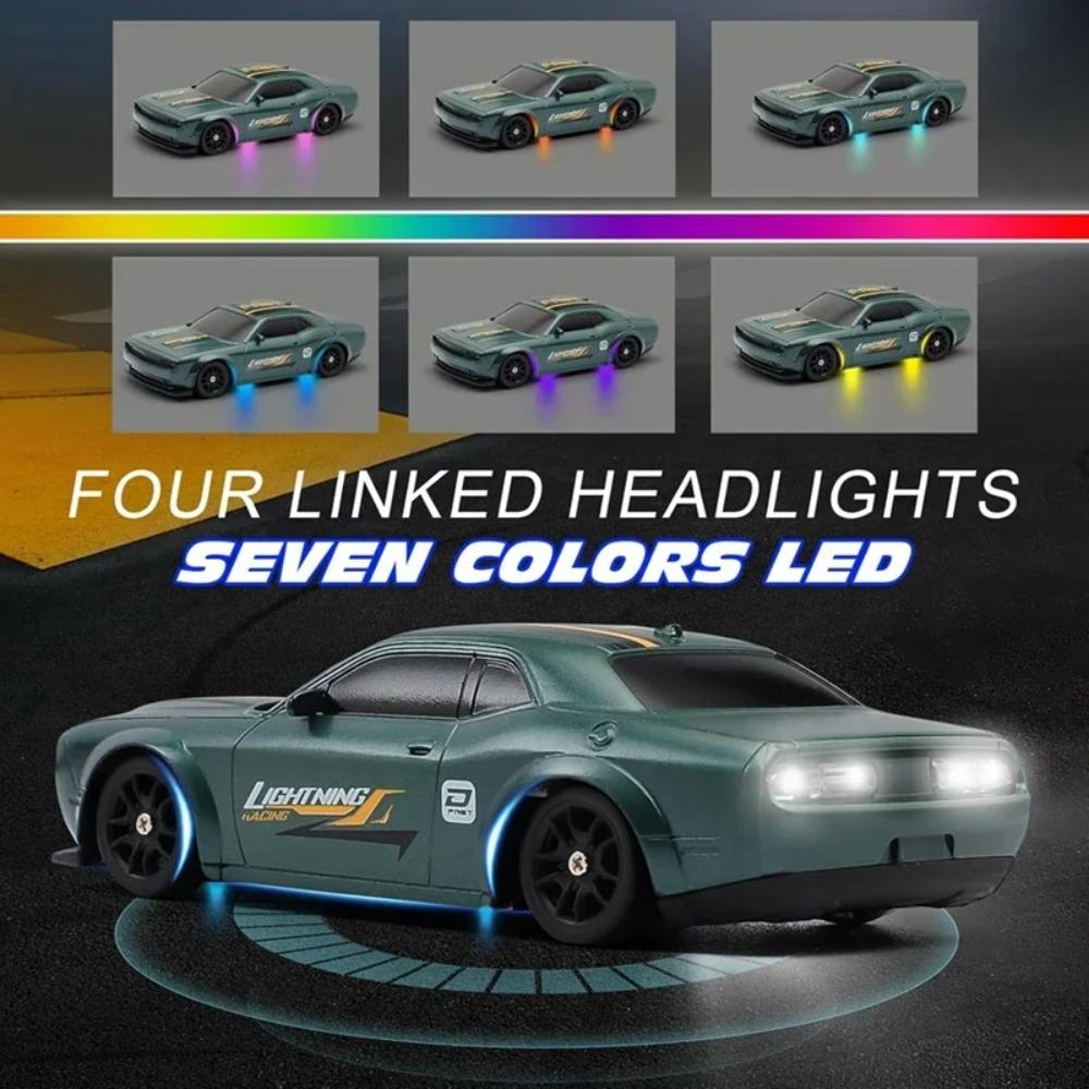 1/64 or 1/43 Mini Drift RC Car 4WD Remote Control Racing Vehicle with LED Lights Radio Controlled High Speed Car Desktop Toys
