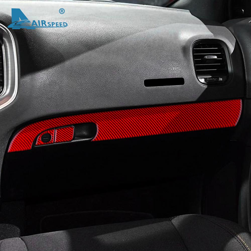 Carbon Fiber for Dodge Charger 2015 2016 2017 2018 2019 2020 2021 2022 2023 Headlight Switch Co-pilot Storage Box Sticker