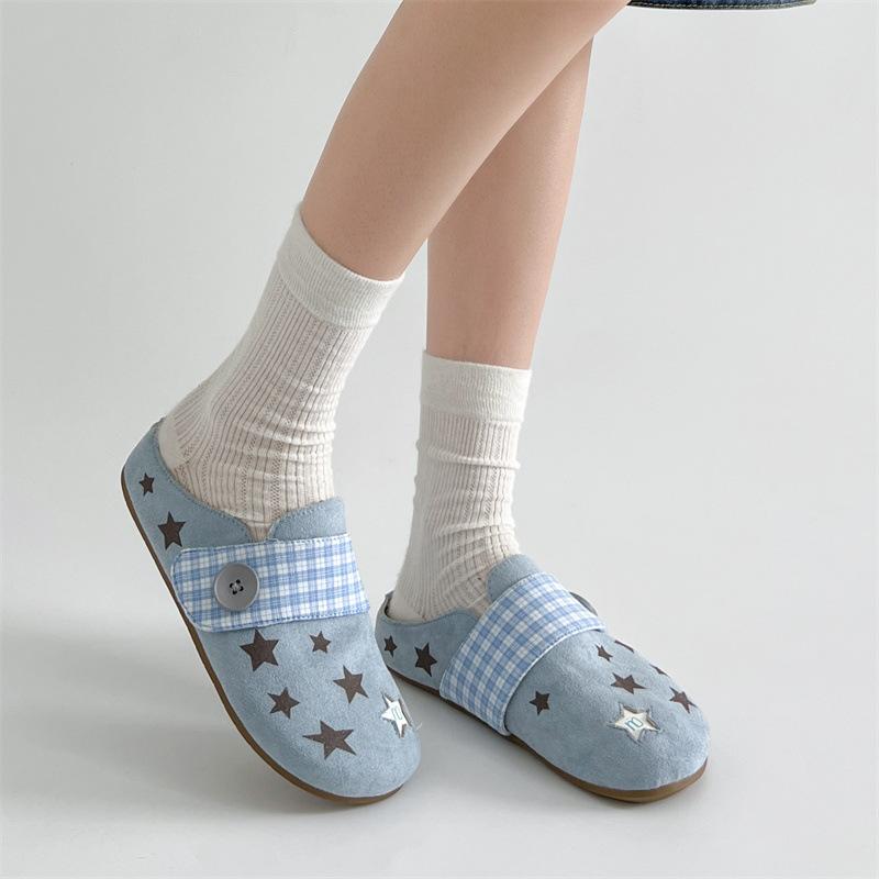 Star lightweight non-slip inner heightening bag head thick-soled slippers women wear cool slippers outside summer