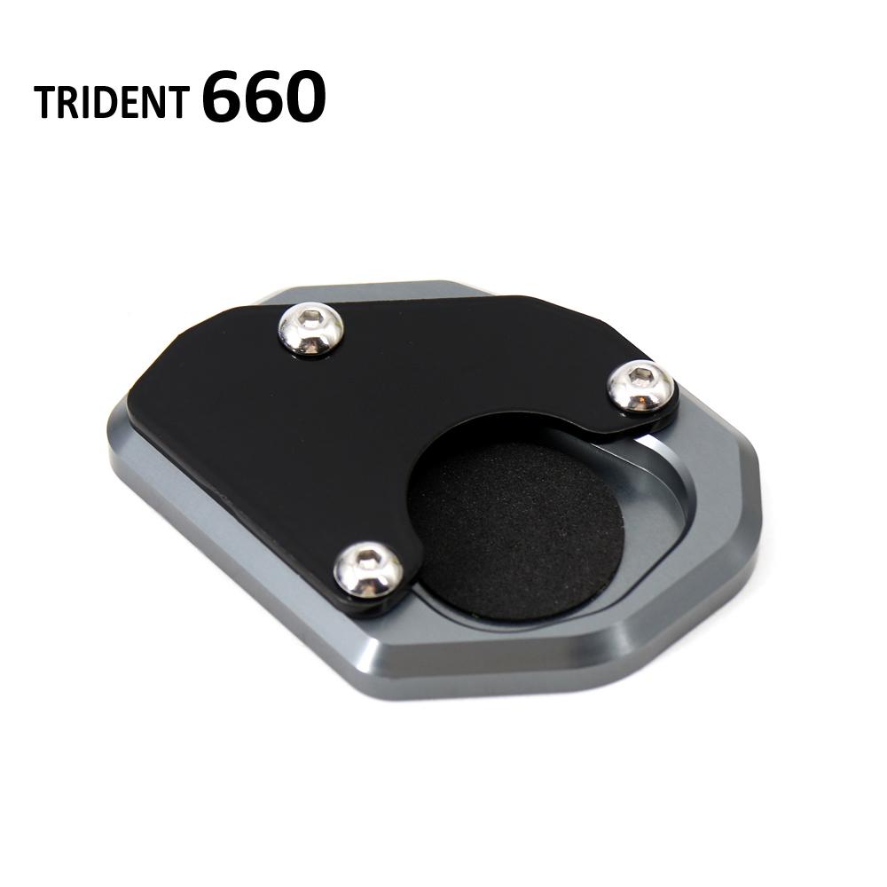 2021 For Trident 660 Motorcycle Accessories Kickstand Enlargement Side Stand Extension Plate Pad