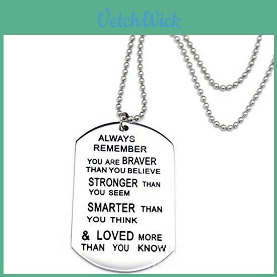 Premium Quality Friendship Necklace Stainless Steel Lettering Always Remember