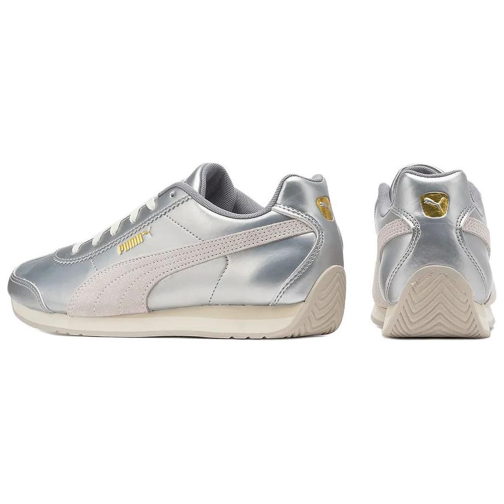 Puma Metallic Comfortable Simple Low-Top Casual Shoes Unisex sneaker Silver 401591-01