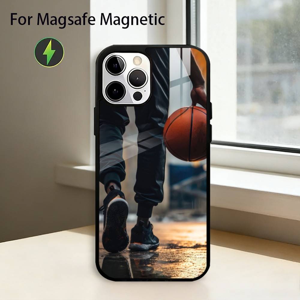 

Basketball Basket Sports Phone Case For iPhone17,16,15,14,13,12,11 Plus,Pro Magnetic with Magsafe Wireless Charging iPhone14PRO