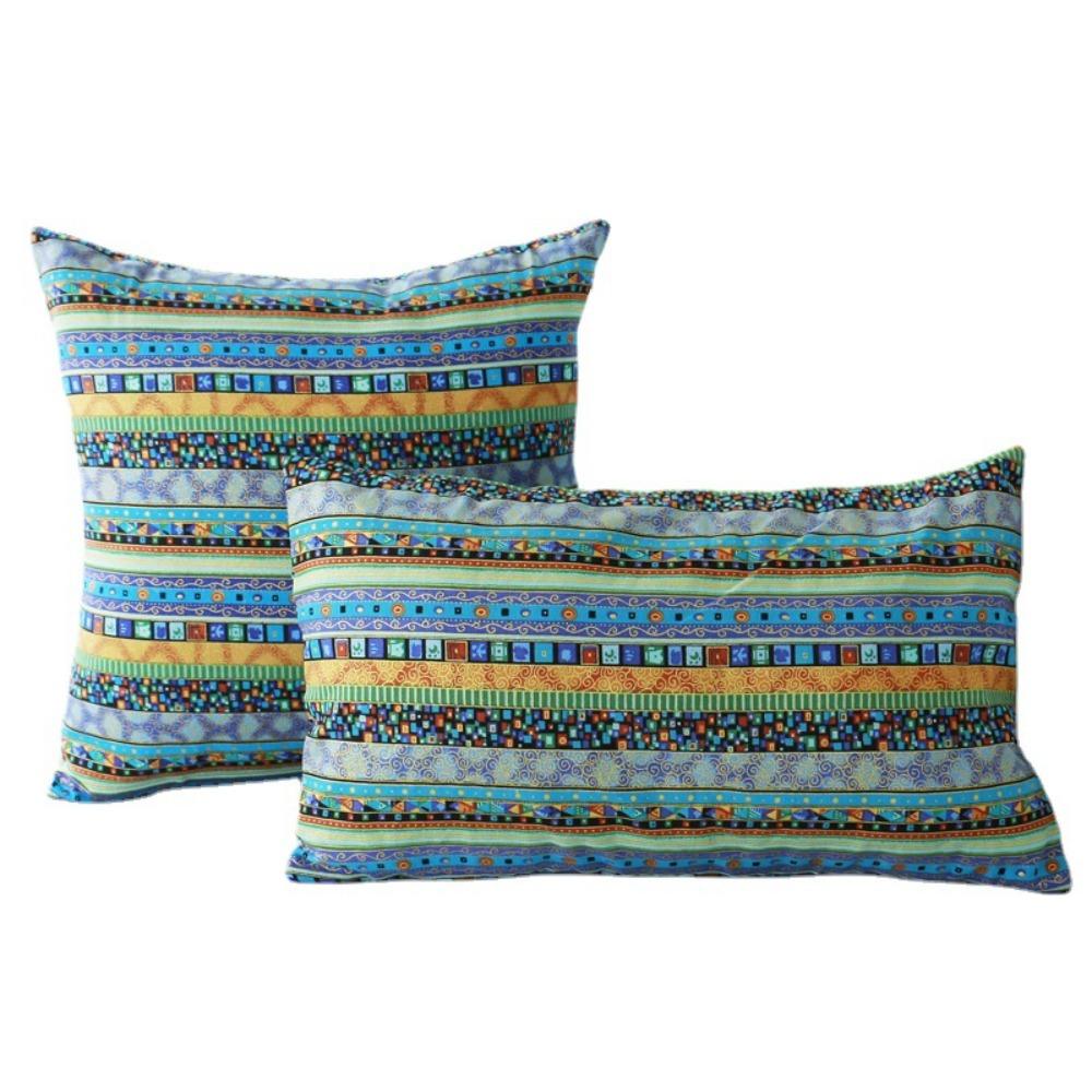 

Multi - Color Bohemian Style Pillow Cover No Insert Cushion Cover Cotton Blend Cover Home Decor 30*50cm/12*20in синій