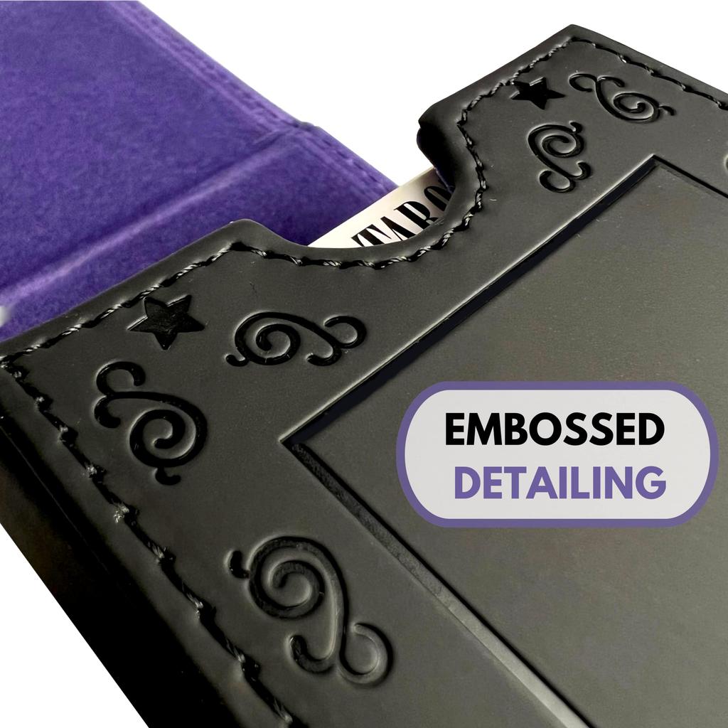 Luck Lab Leather Tarot Card Black For Most Standard Size Tarot Cards Deck Sizes of x x Sun Design Case/Holder - - (Fits 4.875 2.875 1.25 Boxes) -