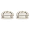 Stainless Steel Marine Folding Pad Eye Cleat Heavy Duty D Ring Tie Down 60x58mm for Boat Yacht