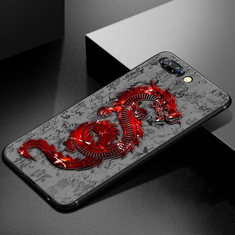 Cartoon Dragon Phone Case For Huawei Honor 7A 8A 9X 20 Pro 8 10X Lite 7S 8C 8S 8X 9A 9C 10i 20i 30i 20E 20S Soft TPU Black Cover