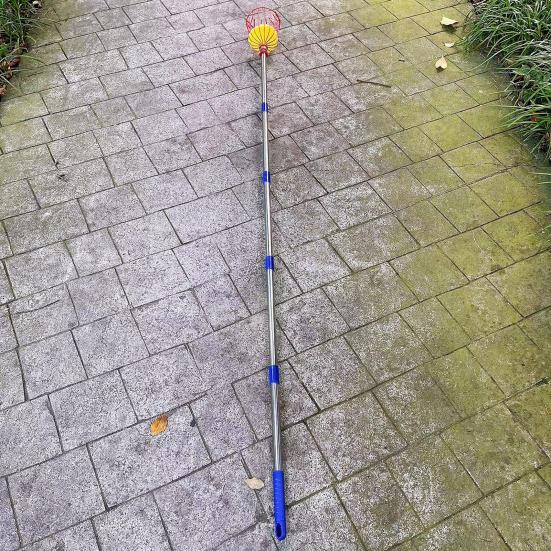 Fruit Picker Pole Telescopic Spliceable Rod with Basket Metal Extendable Picking Pole Garden Tool for Harvesting Apples Oranges Avocados from