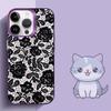 Black Lace Print New Hot  Phone Case For iPhone 16,15,14,13,12,11,Mini,Pro,SE,MAX,plus,Purple Matte Silicone Cover