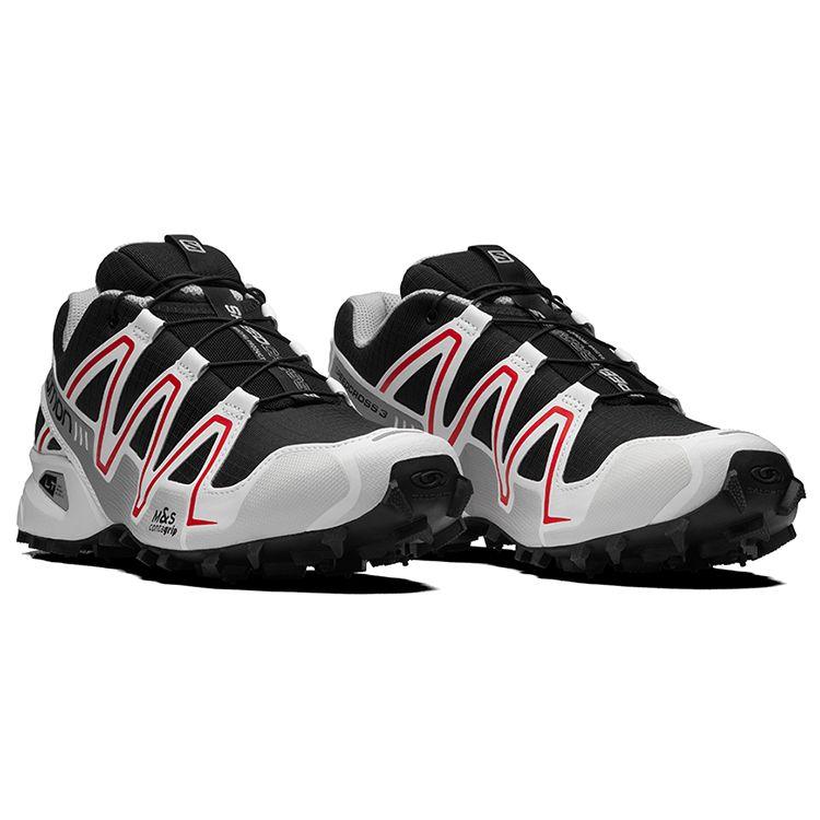SALOMON Speedcross 3 Gradient Low Top Durable Outdoor Functional Shoes Unisex Shoes Black Silver 416349