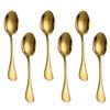6Pcs Stainless Steel Coffee Spoon For Dessert Ice Cream Stirring Tea Small Spoons Kitchen Accessories Mini Gold Spoon Set