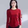 Autumn Slim Fit Round Neck Long Sleeve Women's Top