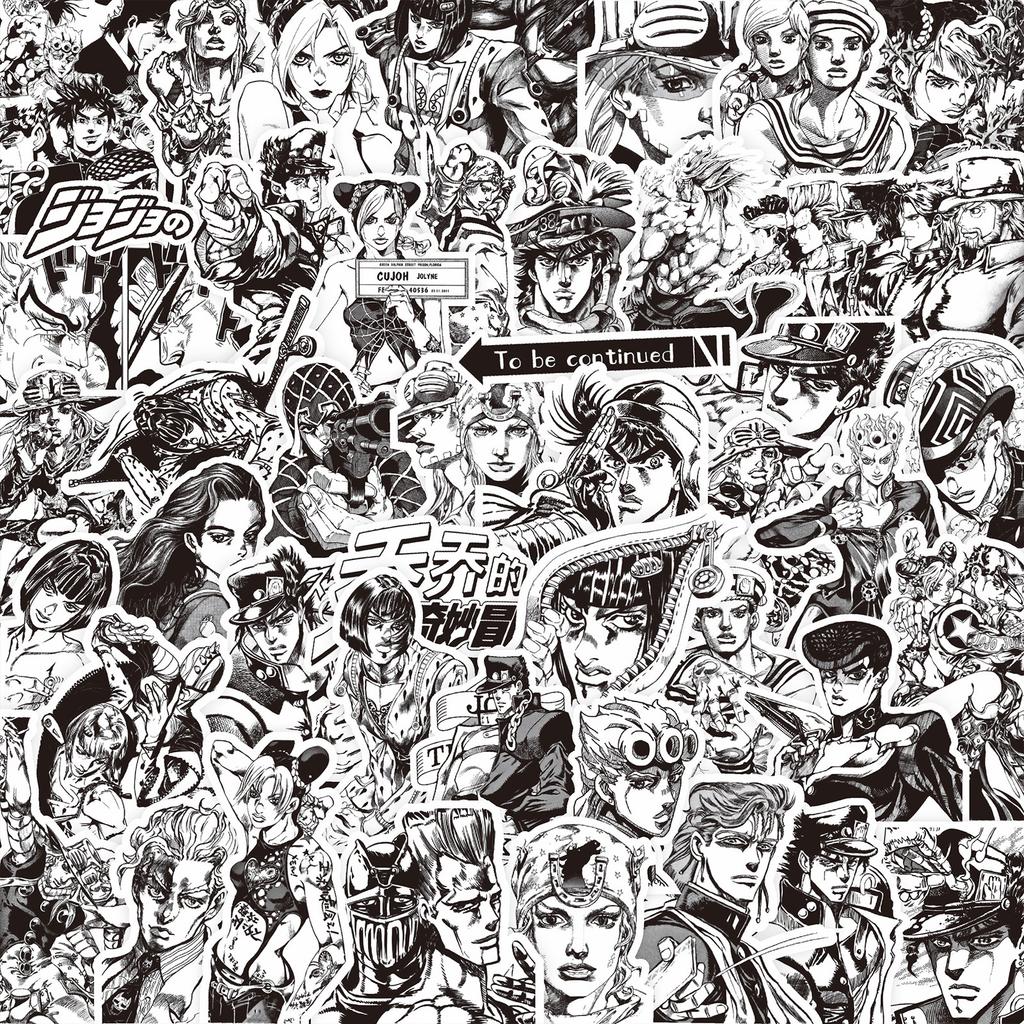 77/82/159PCS Kujo Jotaro Anime Stickers JoJo Bizarre Adventure Sticker Higashikata Josuke Bruno Buccellati Cartoon Decals