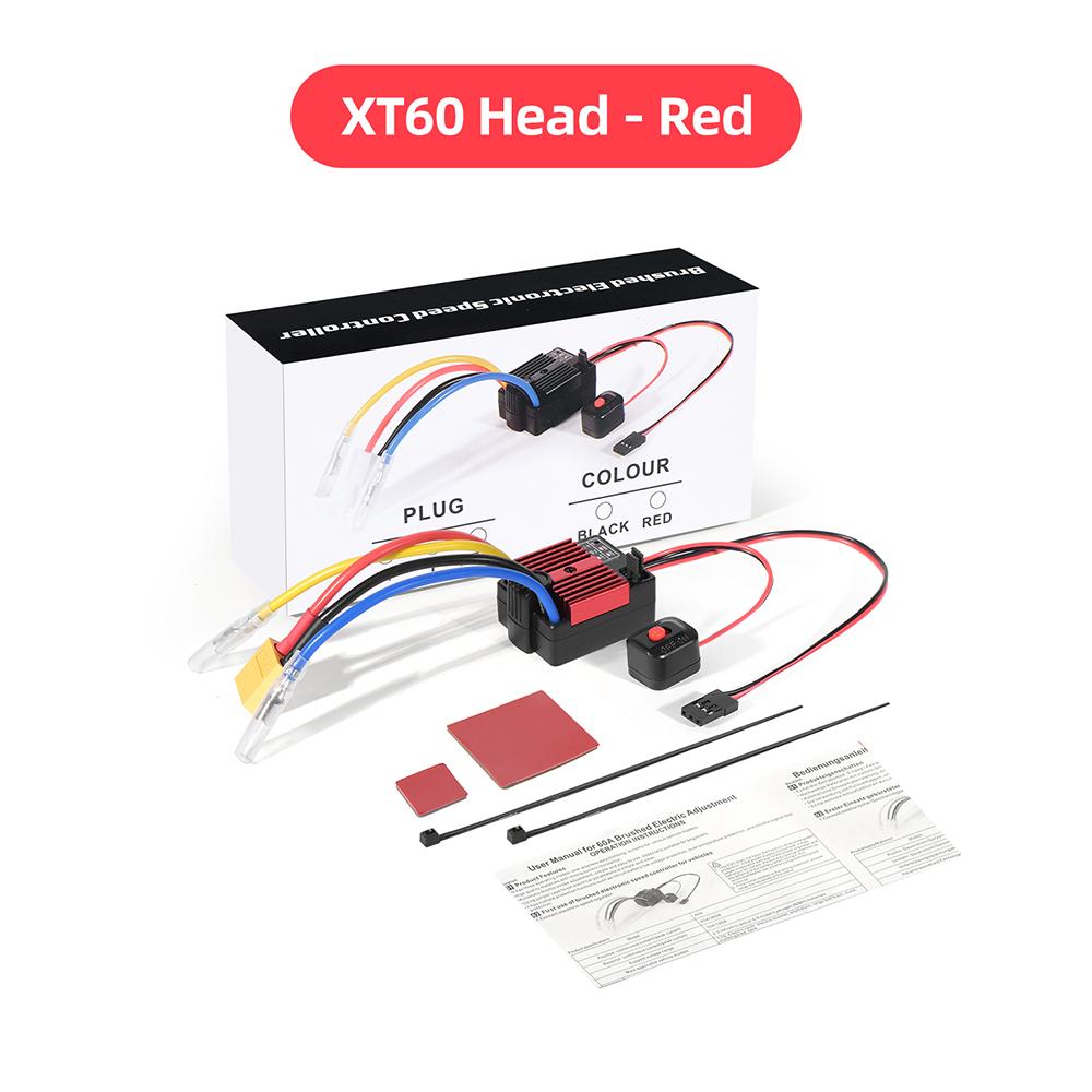 HG1060 60A Waterproof Brushed ESC 3 Modes Switch Mode BEC 6V 3A Auto Throttle Calibration For 1 10 RC Crawler Offroad Vehicle