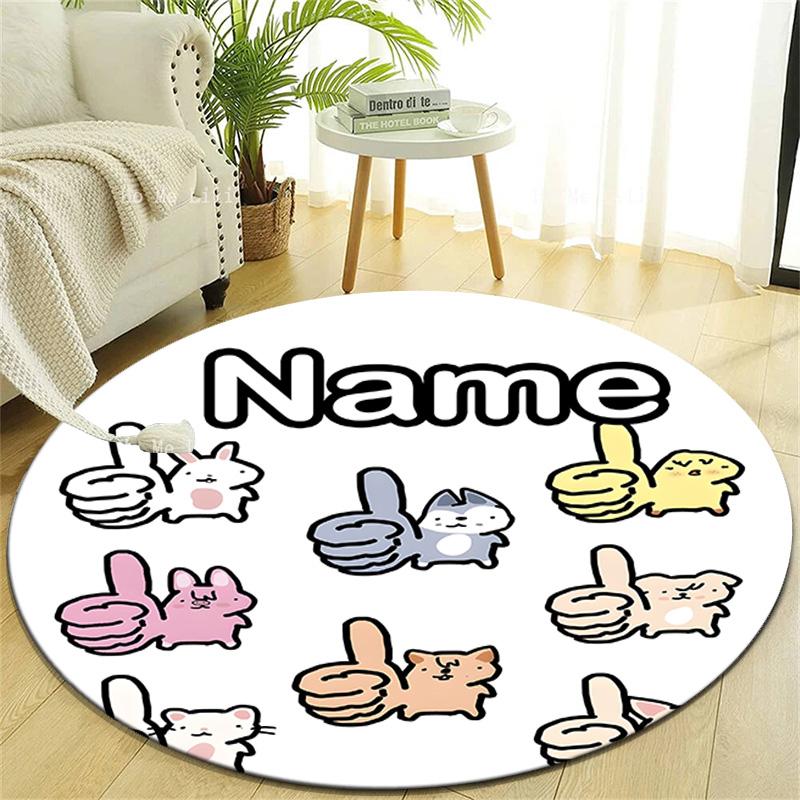 Personalized K-Kpop Team Round Chair Office Rug - Perfect for Mat, Office Chair & More - Ideal Gift for Birthdays and Holidays