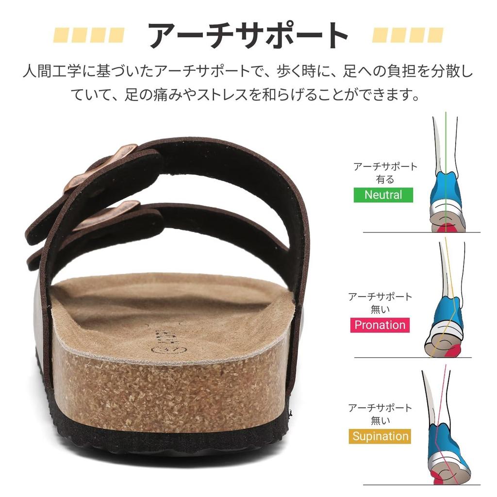 Sandals for men and cork easy to walk in leather stylish leather arch support easy to for outdoor indoor unisex [kamafy] women, sandals, sandals,