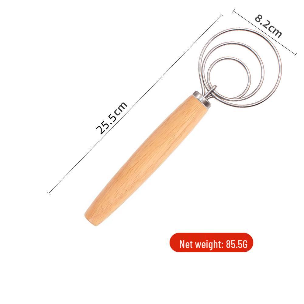 

13 Ручка из дуба Датский венчик для теста - Модернизированный ручной миксер для муки