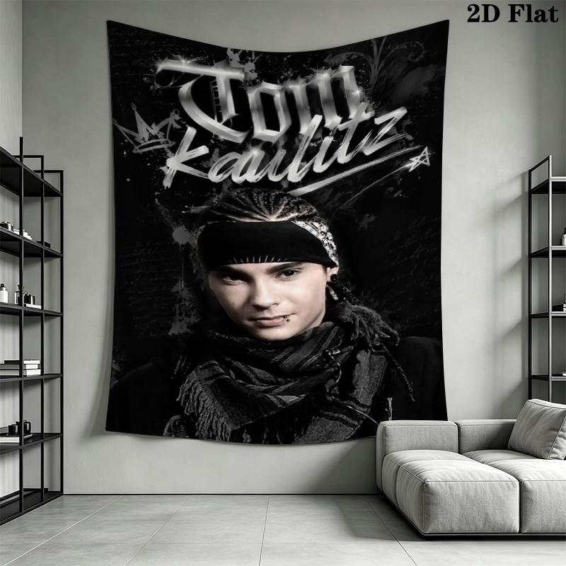 Tom Kaulitz Wall Tapestry Aesthetic Wall Hanging Printed Fabric Blanket Decorative Tapestries for Bedroom Living Room Home Decor