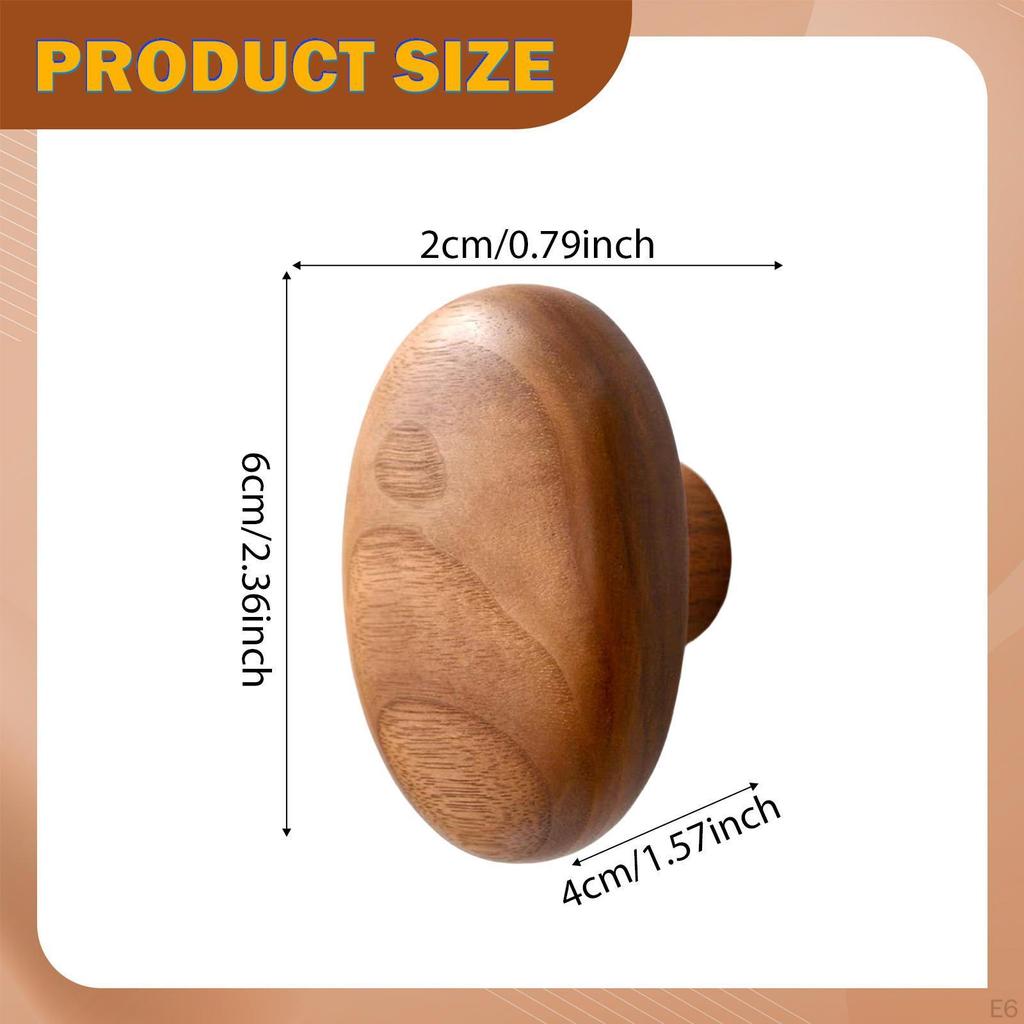 Wooden Coat Hook Decorative Utility Hat Organizer Storage Wall Hanger Key Holder for Closet