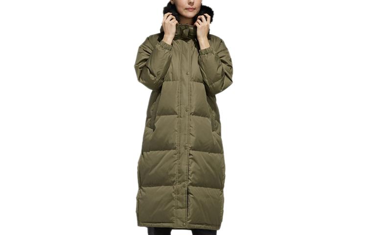 Adidas Down Jackets Women s Original Khaki Brown Hooded Moderate EH3981 XXL