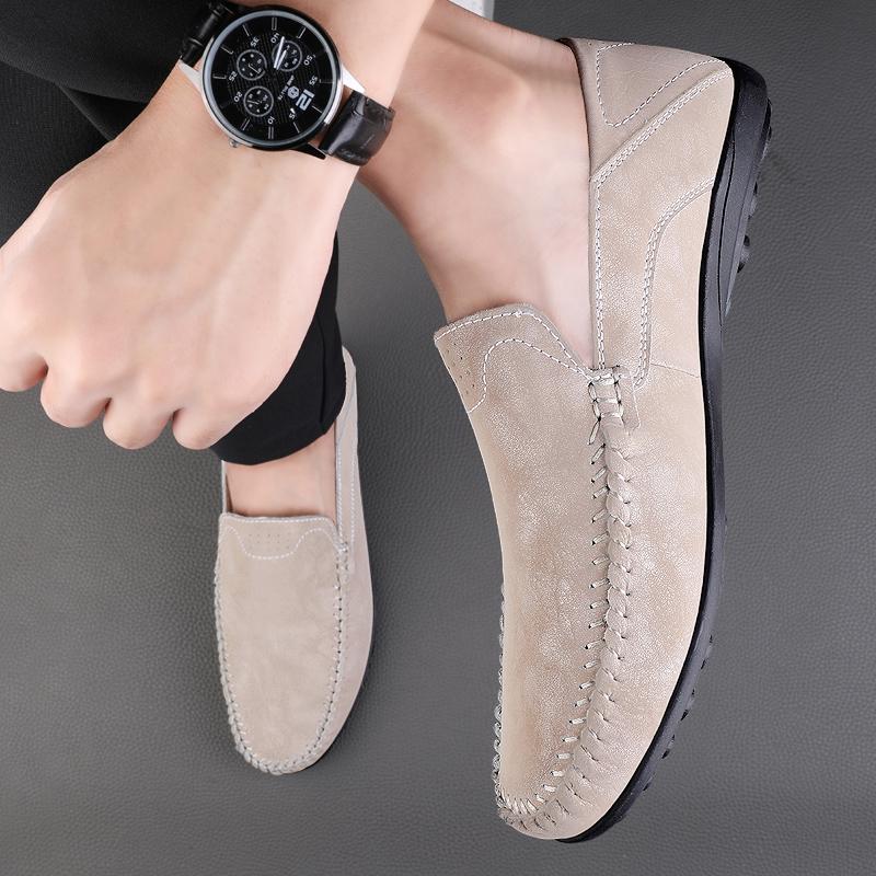 Модные мужские мокасины из нубука — фото 3