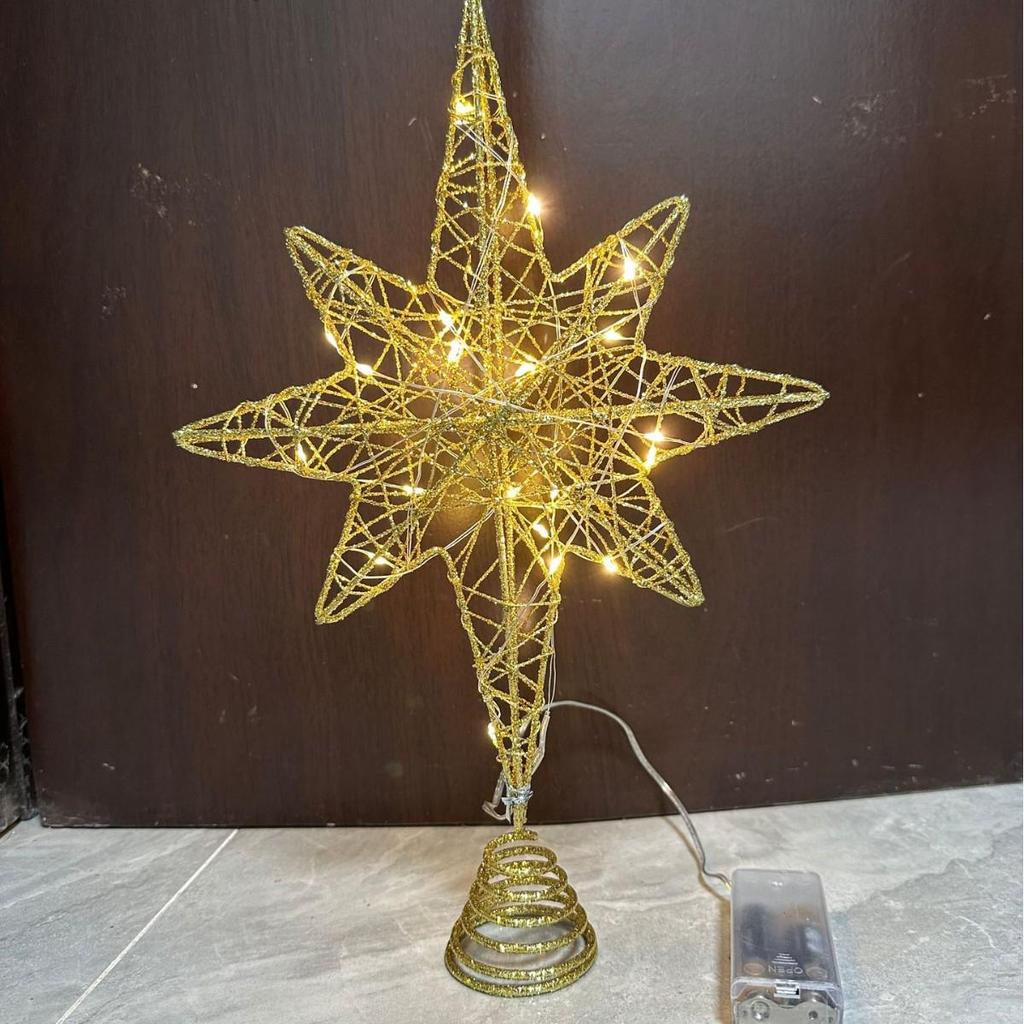 LED Iron Star Christmas Tree Topper