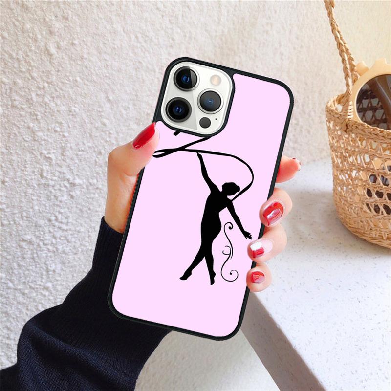 

Чехол для телефона Силуэт Гимнастки для iPhone 17 Air 16 Coque 15 14 12 13 PLUS 11 PRO MAX Задняя Крышка Fundas Shell iPhone 11pro max
