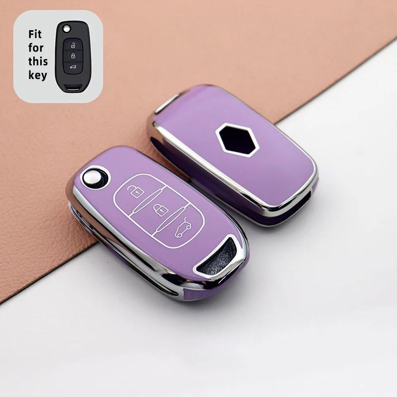 Shell Fob Accessories For Renault Kadjar Captur Megane Sandero Stepway Logan Clio 5 Arkana   Tpu Car Flip Key Case Cover