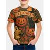 Children's Clothing Halloween Pumpkin Monster Graphic T-Shirt Boys Casual Short Sleeve Tee Halloween Gift for Kids Clothes 2-14Y