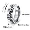 European and American Roman Numeral Ring, Rotatable Chain Ring, Stress-reducing Men's Hand Jewelry