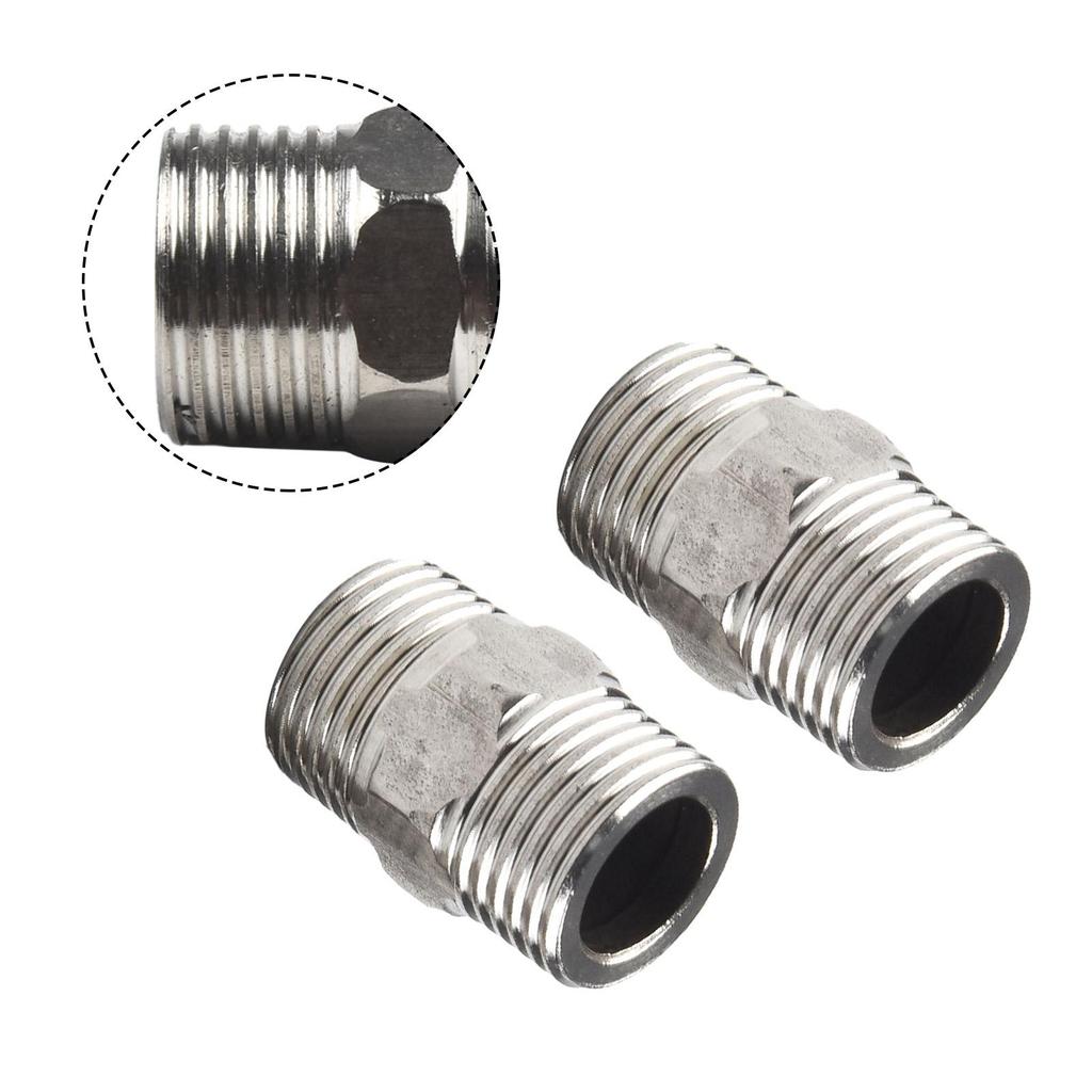 Hose Extension 1/2inch To 1/2inch 2pcs Stainless Steel Strong