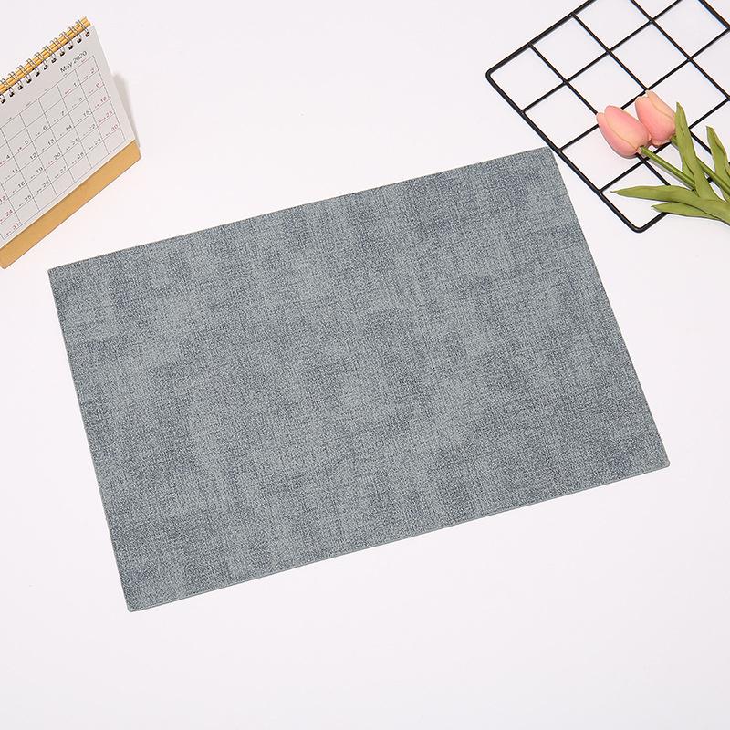 43x30cm 2024 American Style Cloth Textured Thickened PU Leather Dining Table Mat Non-slip Coffee Shop Western Food Kitchen Mat