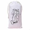 Ballet Footwear Pouch Portable Dance Bag Silky Texture Drawstring for Dancers,