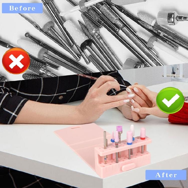 Practical Silicone Nail Drill Bit Storage Solution Compact And Stylish Nail Bit Holder For Efficient Tool Management