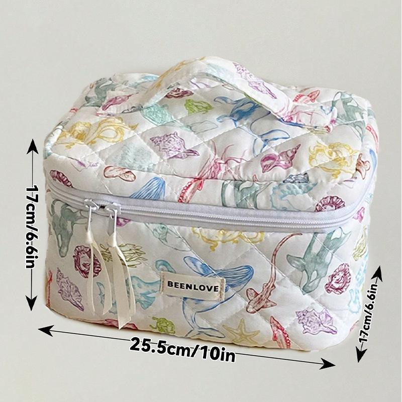 Trousse de toilette matelassée motif papillon Runhui - Grande capacité, Rangement tendance