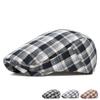 Plaid Beret Spring Summer Thin Men's Forward Hat Women's Newspaper Hat British Cap