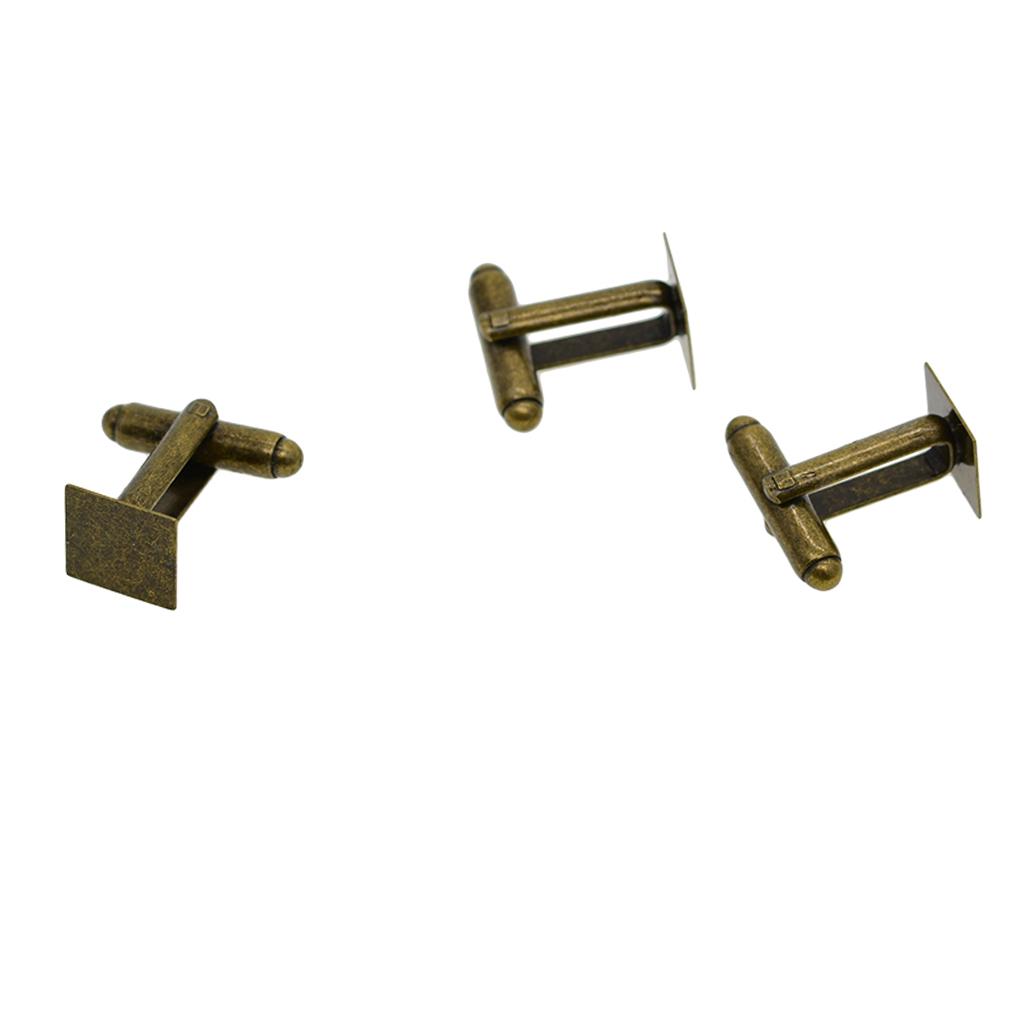 Lot De 20 Boutons De Manchette En Laiton - Plateaux Ronds Pour Création Bijoux - Ébauches Cabochon - Neuf